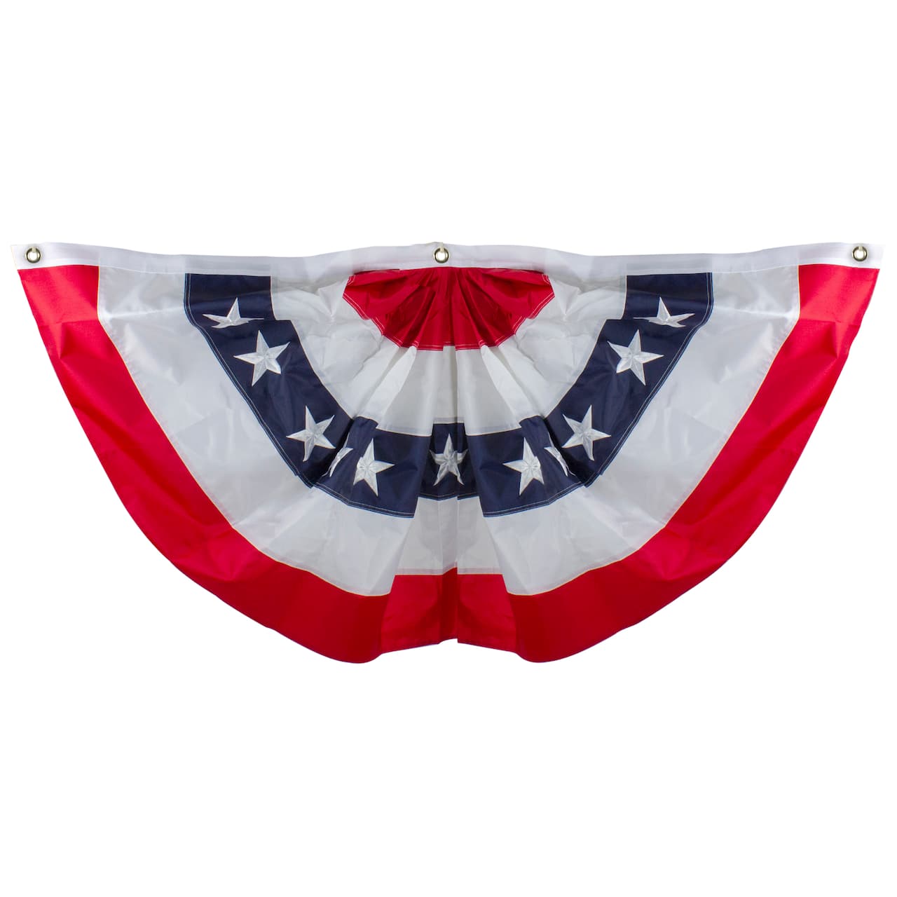 Patriotic Americana Pleated Bunting Flag, 24" x 48"